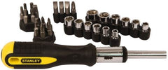 Stanley - 29 Piece Hex, Phillips, Slotted & Torx Screwdriver Set - Bit Sizes: Hex Inch 1/8 & 5/32, Philips #1 to #3, Nut Driver 1/4, 5/16, 11/32, 3/8, 7/16 & 1/2, Torx T10, T15, T20, T25 & T27, Tip Thickness: 1/4 & 9/32 - A1 Tooling