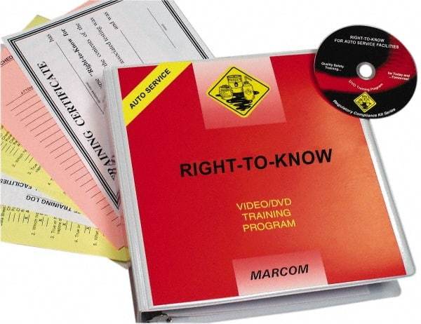 Marcom - Right to Know for Auto Service Facilities, Multimedia Training Kit - 21 Minute Run Time DVD, English and Spanish - A1 Tooling