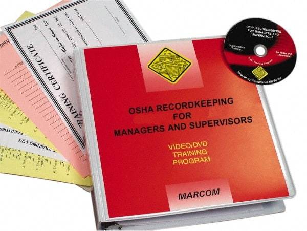 Marcom - OSHA Recordkeeping for Managers and Supervisors, Multimedia Training Kit - 20 Minute Run Time DVD, English and Spanish - A1 Tooling