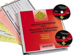 Marcom - OSHA Recordkeeping for Managers, Supervisors and Employees, Multimedia Training Kit - 37 Minute Run Time DVD, English and Spanish - A1 Tooling