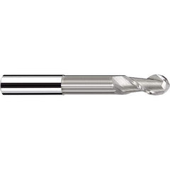 Fraisa - 1/16" Diam, 1/16" LOC, 2 Flute Solid Carbide Ball End Mill - A1 Tooling