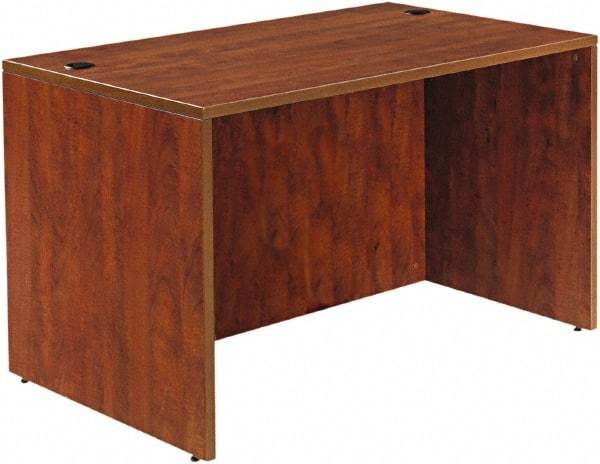 ALERA - Woodgrain Laminate Desk Shell - 47-1/4" Wide x 29-1/2" Deep x 29-5/8" High, Medium Cherry - A1 Tooling