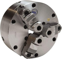 Buck Chuck Company - 3 Jaws, 8" Diam, Self Centering Manual Lathe Chuck - Plain Back Mount Spindle, Adjustable, Reversible, 2,500 Max RPM, 2-19/64" Through Hole Diam, Cast Iron - A1 Tooling