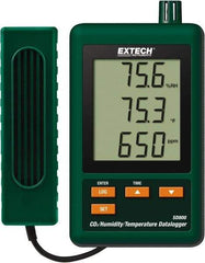 Extech - 32 to 122°F, 10 to 90% Humidity Range, Temp, CO2 Recorder - A1 Tooling