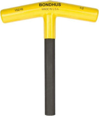 Bondhus - 1/2" Hex, T-Handle, Hex Key - 6" OAL, Protanium High Torque Steel, Inch System of Measurement - A1 Tooling