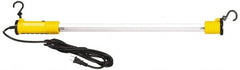 Value Collection - 125 Volt, 14 Watt, Electric, Fluorescent Portable Hook Work Light - 15' Cord, 1 Head, 1,350 Lumens, 31-1/2" Long - A1 Tooling