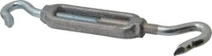 Made in USA - 174 Lb Load Limit, 3/8" Thread Diam, 2-7/8" Take Up, Aluminum Hook & Hook Turnbuckle - 3-7/8" Body Length, 1/4" Neck Length, 7-1/2" Closed Length - A1 Tooling