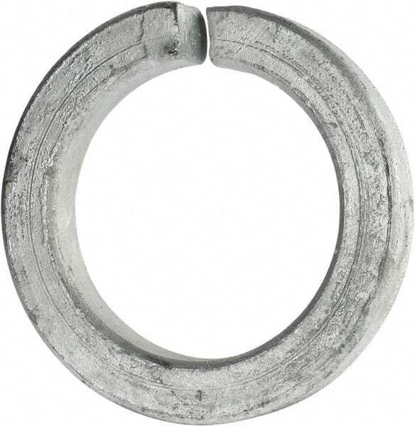 Value Collection - 2", 2.028" ID, 0.422" Thick Split Lock Washer - Grade 8 Spring Steel, Hot Dipped Galvanized Finish, 2.028" Min ID, 2.059" Max ID, 2.956" Max OD - A1 Tooling