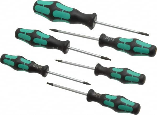 Wera - 6 Piece IP6 to IP15 Ergonomic Handle Torx Driver Set - IP6, IP7, IP8, IP9, IP10, IP15 - A1 Tooling