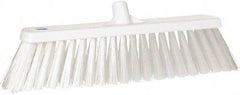 Vikan - 19" Heavy Duty Synthetic Push Broom - 4-25/64" Bristle Length, Plastic Block, European Threaded Handle Connection - A1 Tooling