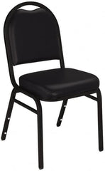 NPS - Vinyl Black Stacking Chair - Black Frame, 17 Inch Wide x 21 Inch Deep x 34 Inch High - A1 Tooling