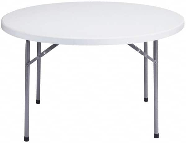 NPS - 29-1/2" High x 48" Diam, Round Folding Table - Speckled Gray - A1 Tooling