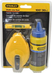 Stanley - 100' Long Chalk Reel, Chalk, Line Level - Blue - A1 Tooling