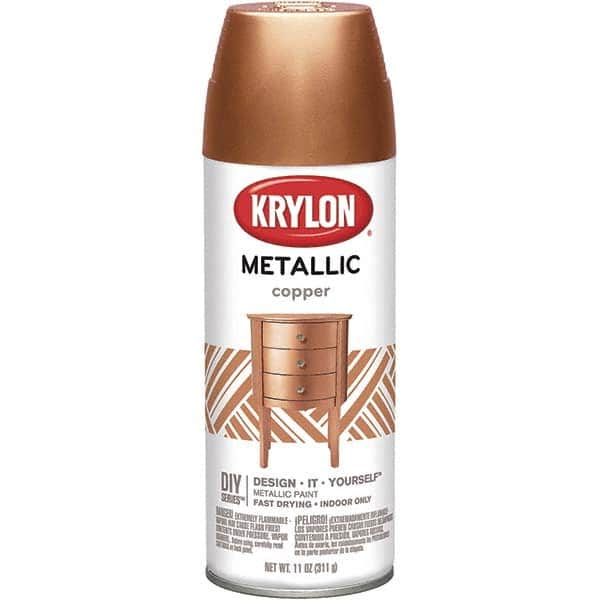 Krylon - Copper (Color), Metallic, Aerosol Spray Paint - 15 to 20 Sq Ft per Can, 16 oz Container - A1 Tooling