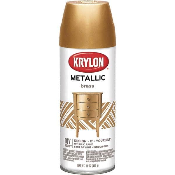 Krylon - Brass (Color), Gloss, Metallic Spray Paint - 12 oz Container - A1 Tooling