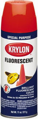 Krylon - Orange Yellow, Fluorescent, Aerosol Spray Paint - 15 to 20 Sq Ft per Can, 12 oz Container - A1 Tooling