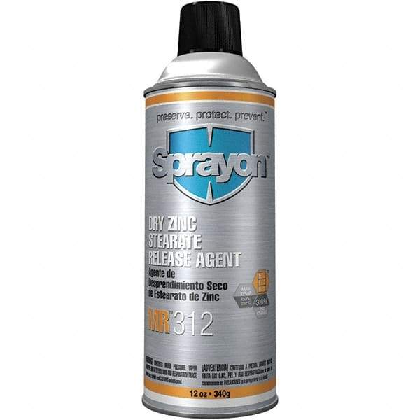 Sprayon - 16 Ounce Aerosol Can, White, General Purpose Mold Release - Zinc Stearate Composition - A1 Tooling