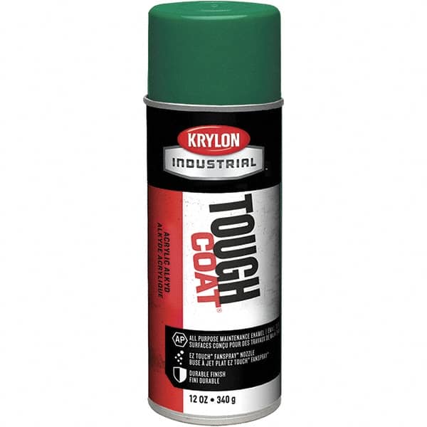 Krylon - Machinery Green, 12 oz Net Fill, High Gloss, Enamel Spray Paint - 20 to 25 Sq Ft per Can, 16 oz Container, Use on Conduits, Ducts, Electrical Equipment, Machinery, Metal, Motors, Pipelines & Marking Areas, Railings, Steel Bars, Tool Boxes, Tools - A1 Tooling