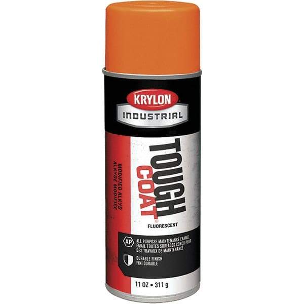 Krylon - Orange, Fluorescent, Acrylic Enamel Spray Paint - 15 to 20 Sq Ft per Can, 12 oz Container - A1 Tooling