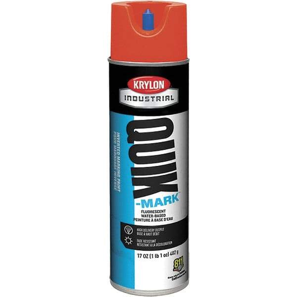 Krylon - 20 fl oz Red Marking Paint - 50 to 60 Sq Ft Coverage, Water-Based Formula - A1 Tooling