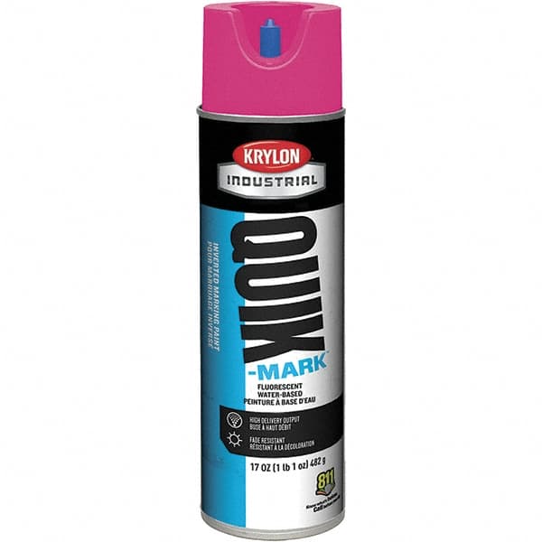 Krylon - 20 fl oz Pink Marking Paint - 50 to 60 Sq Ft Coverage, Water-Based Formula - A1 Tooling