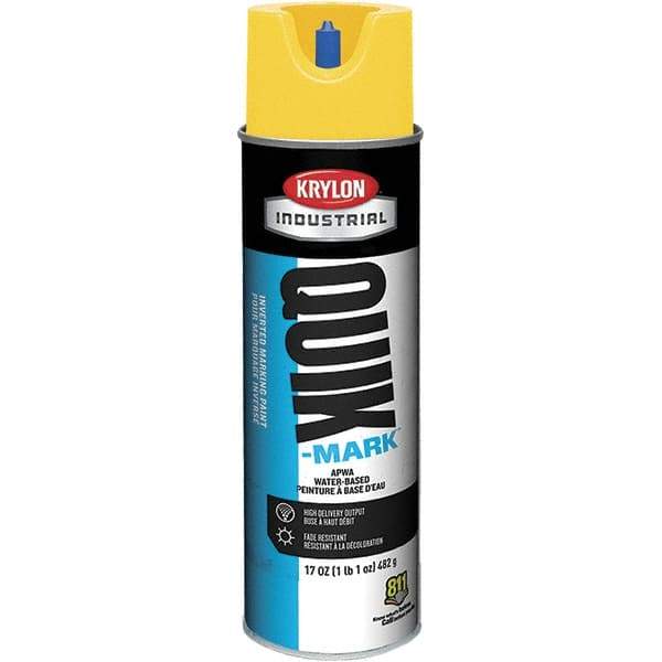 Krylon - 20 fl oz Yellow Marking Paint - 50 to 60 Sq Ft Coverage, Water-Based Formula - A1 Tooling