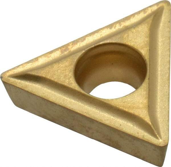 Hertel - TPMT21.51 LF Grade HC335 Carbide Turning Insert - TiC/TiCN/TiN Finish, 60° Triangle, 1/4" Inscr Circle, 3/32" Thick, 1/64" Corner Radius - A1 Tooling