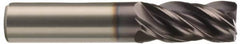 Kennametal - 1/4", 3 Flute, Single End, Solid Carbide, 0.03" Corner Radius End Mill - 2-1/2" OAL, 37° Helix, Right Hand Flute, 3/4" LOC, Right Hand Cut - A1 Tooling