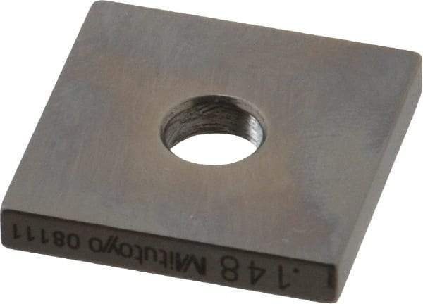 Mitutoyo - 0.148" Square Steel Gage Block - Accuracy Grade 0, Includes Certificate of Inspection - A1 Tooling