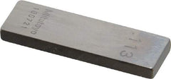 Mitutoyo - 0.113" Rectangular Steel Gage Block - Accuracy Grade 0, Includes Certificate of Inspection - A1 Tooling