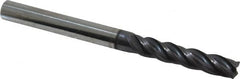 Accupro - 1/4", 4 Flute, Single End, Solid Carbide, Corner Chamfer End Mill - 3" OAL, Right Hand Flute, 1-1/4" LOC, Right Hand Cut - A1 Tooling