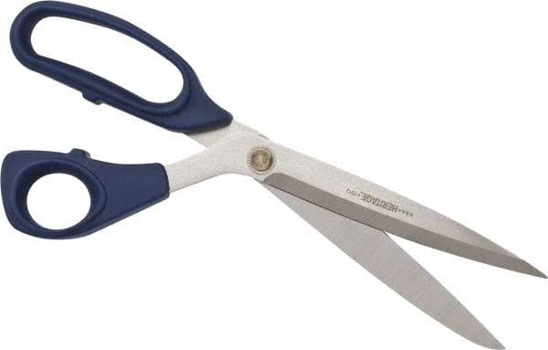 Heritage Cutlery - 5-1/2" LOC, 12" OAL Stainless Steel Heavy Duty Shears - Ambidextrous, Plastic Bent Handle, For General Purpose Use - A1 Tooling