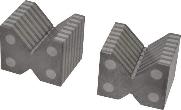 Value Collection - 90° Angle, Aluminum Alloy, Magnetic V-Block - 2" Long x 2-3/8" Wide x 1-7/8" High, Sold as 2 Block Set - A1 Tooling