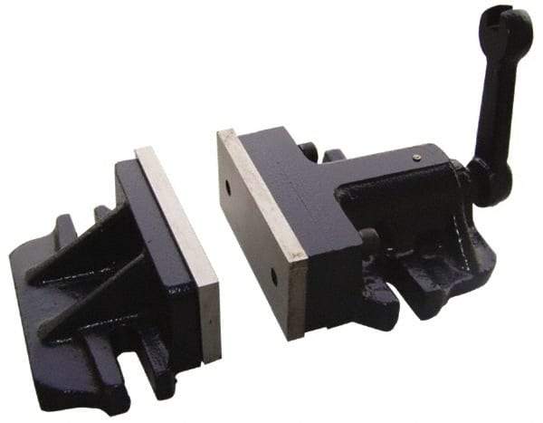 Interstate - 6" Jaw Width, Horizontal Stationary Machine Vise - Manual Operation, 1 Station, 13" Long x 2-29/32" Deep, 2-3/4" Jaw Height - A1 Tooling