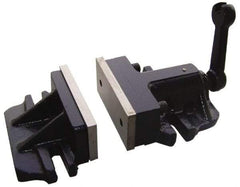 Interstate - 8" Jaw Width, Horizontal Stationary Machine Vise - Manual Operation, 1 Station, 13.39" Long x 3-3/16" Deep, 2-3/4" Jaw Height - A1 Tooling