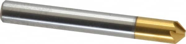 Melin Tool - 1/4" Head Diam, 1/4" Shank Diam, 6 Flute 90° Cobalt Countersink - A1 Tooling