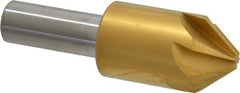 Melin Tool - 7/8" Head Diam, 1/2" Shank Diam, 6 Flute 82° Cobalt Countersink - A1 Tooling