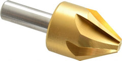 Melin Tool - 1-1/4" Head Diam, 1/2" Shank Diam, 6 Flute 60° Cobalt Countersink - A1 Tooling