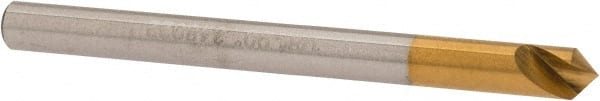 Melin Tool - 1/8" Head Diam, 1/8" Shank Diam, 1 Flute 90° Cobalt Countersink - A1 Tooling