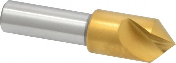 Melin Tool - 1/2" Head Diam, 3/8" Shank Diam, 1 Flute 90° Cobalt Countersink - A1 Tooling