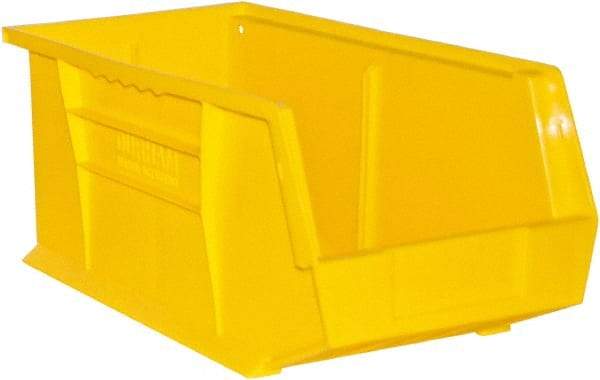 Durham - 14-5/8" Deep, Yellow Plastic Hang and Stack Bins - 7" High x 8-1/4" Wide x 14-5/8" Long - A1 Tooling