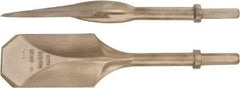 Ampco - 4-1/2" Head Width, 20" OAL, 3-1/4" Shank Diam, Digging Chisel - Hex Drive, Hex Shank - A1 Tooling