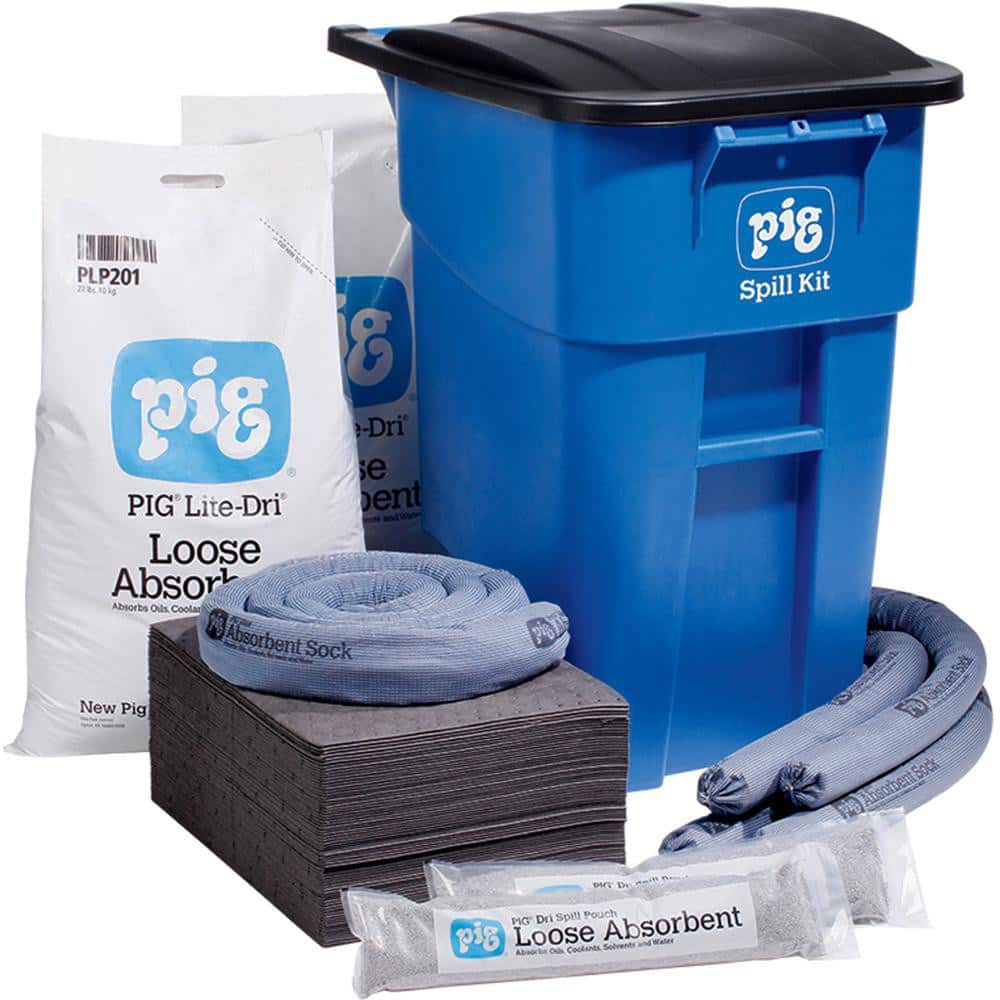 Spill Kits; Kit Type: Universal Spill Kit; Container Type: Can; Absorption Capacity: 37 gal; Color: Blue; Portable: Yes; Capacity per Kit (Gal.): 37 gal