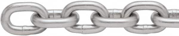 Peerless Chain - 1/2" Welded Proof Coil Chain - 4,500 Lb Capacity, Grade 30, Cut to Length, Low Carbon Steel, Zinc Plated Finish - A1 Tooling