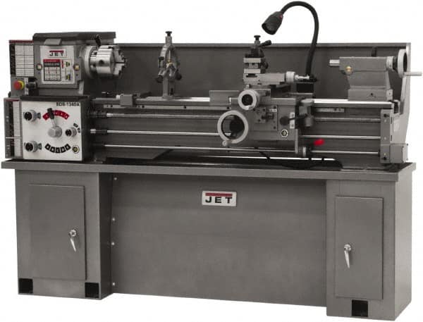 Jet - 13" Swing, 40" Between Centers, 230 Volt, Single Phase Bench Lathe - 5MT Taper, 2 hp, 60 to 1,240 RPM, 1-3/8" Bore Diam, 32" Deep x 45" High x 71" Long - A1 Tooling