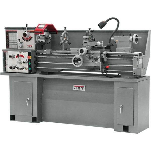 Jet - 13" Swing, 40" Between Centers, 230 Volt, Single Phase Bench Lathe - 5MT Taper, 2 hp, 70 to 2,000 RPM, 1-3/8" Bore Diam, 32" Deep x 47" High x 71" Long - A1 Tooling