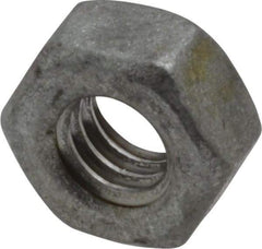 Value Collection - 1/4-20 UNC Steel Right Hand Hex Nut - 7/16" Across Flats, 7/32" High, Hot Dipped Galvanized Finish - A1 Tooling