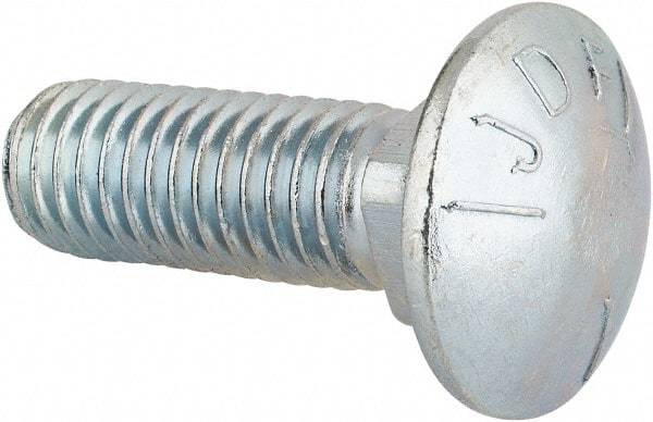 Value Collection - 1/2-13 UNC 1-1/2" Length Under Head, Standard Square Neck, Carriage Bolt - Grade 5 Steel, Zinc-Plated Finish - A1 Tooling