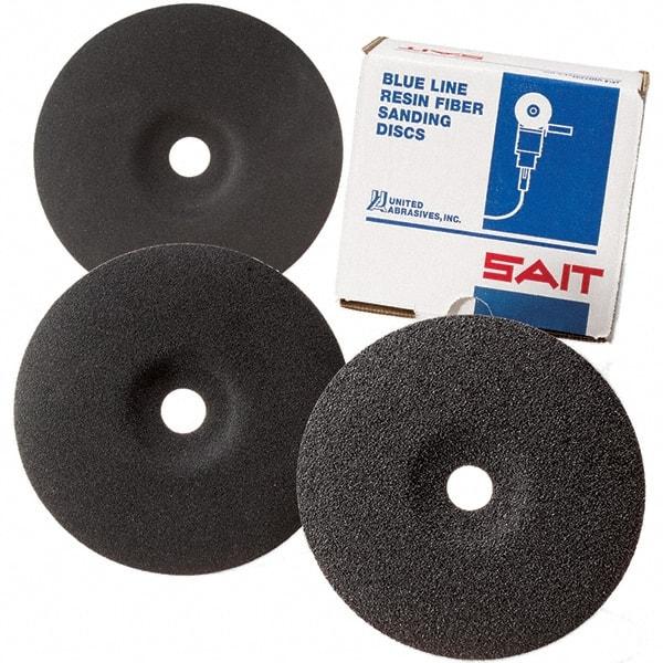 Sait - 7" Diam 7/8" Hole 220 Grit Fiber Disc - Very Fine Grade, Silicon Carbide - A1 Tooling