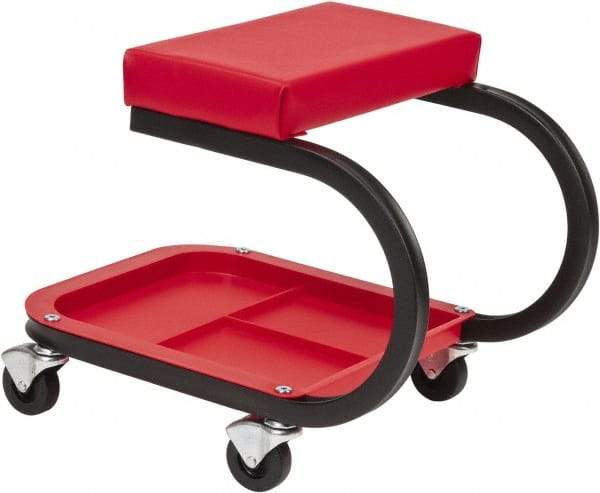 Whiteside - 400 Lb Capacity, 4 Wheel Creeper Seat with Tray - Steel, 15-1/2" Long x 19-1/4" High x 14" Wide - A1 Tooling